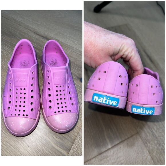 Native Jefferson Size C12  Pink Slip On Kids Girl Shoes Breathable Water - Picture 1 of 7